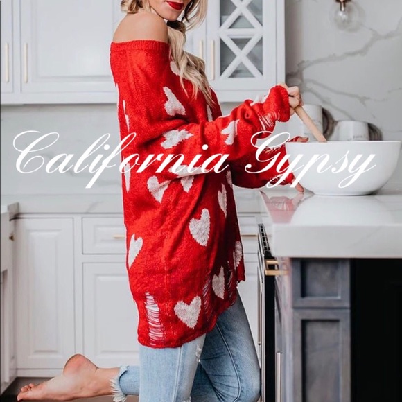 Distressed Heart Knit Sweater❤️ - Picture 9 of 10